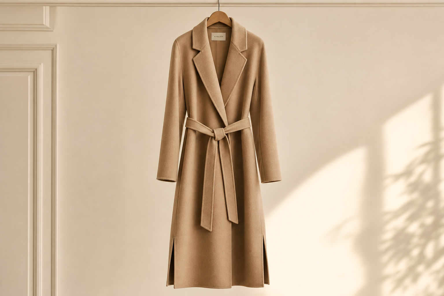 Manteau Long Ceinturé