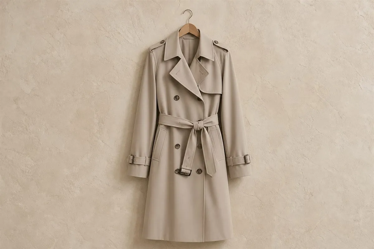Trench Mi-Long en Gabardine Fluide — Iconique